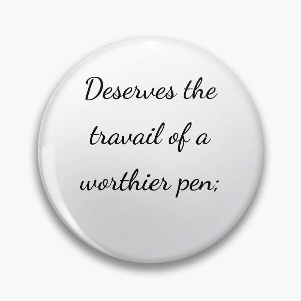 Item preview, “Deserves the travail of a worthier pen;” - handwriting black designed and sold by ariksworld.