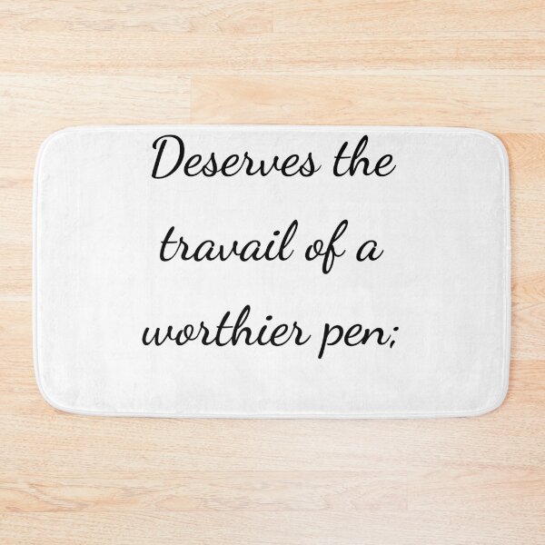 Item preview, “Deserves the travail of a worthier pen;” - handwriting black designed and sold by ariksworld.