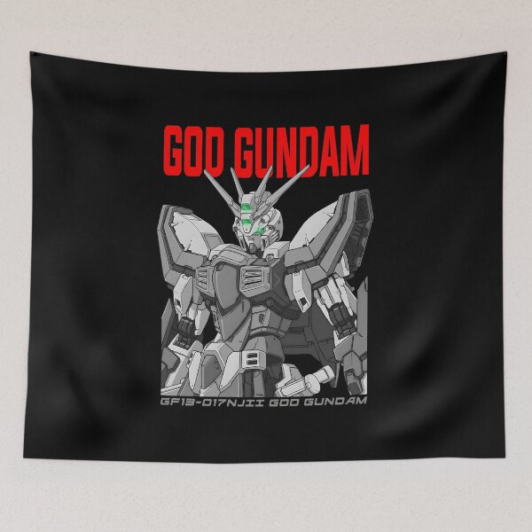 Item preview, black white The GF13-017NJII God Gundam full colour VECTOR art illustration  designed and sold by sabartgunpla.