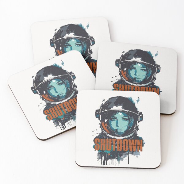 Item preview, Astronaut Girl Shutdown Space Horror Special Edition for Light Fabrics designed and sold by Shyla Marsare.