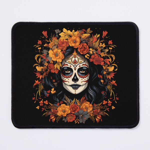 Item preview, Sugar Skull Catrina Day of the Dead Mexican Folk Floral Art designed and sold by FemmePrintHaven.