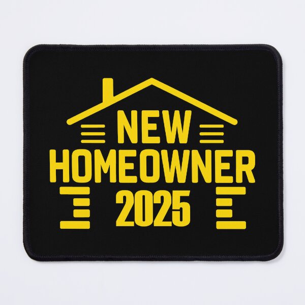 Item preview, New Homeowners 2025 yellow Modern Silhouette designed and sold by EmeraldeaArt.
