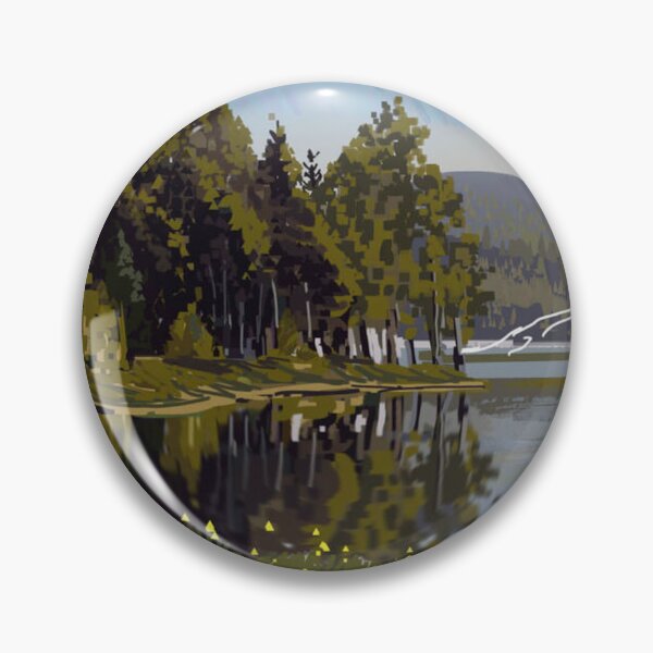 Item preview, Mystical Forest Lake with Glowing Fantasy Spirit designed and sold by AndreiMarthe.