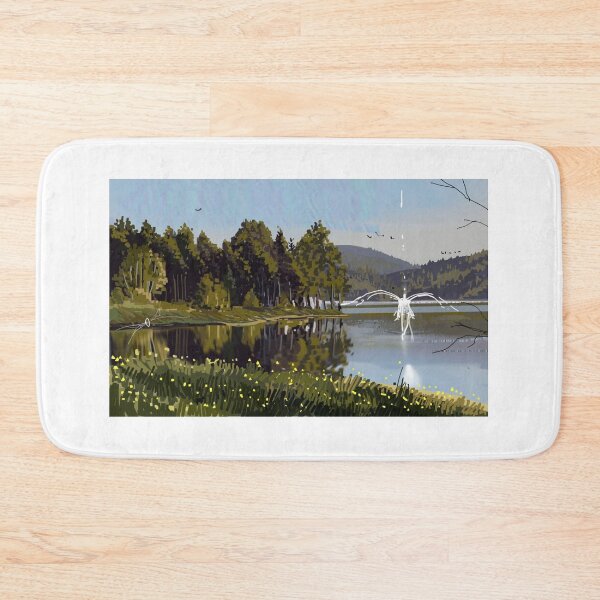 Item preview, Mystical Forest Lake with Glowing Fantasy Spirit designed and sold by AndreiMarthe.