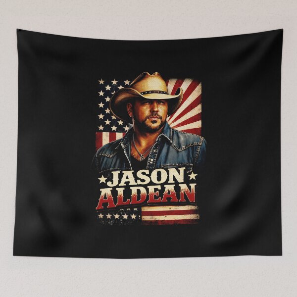 Item preview, Jason aldean American cowboy southern rock vintage graphic designed and sold by bilgeoisa.
