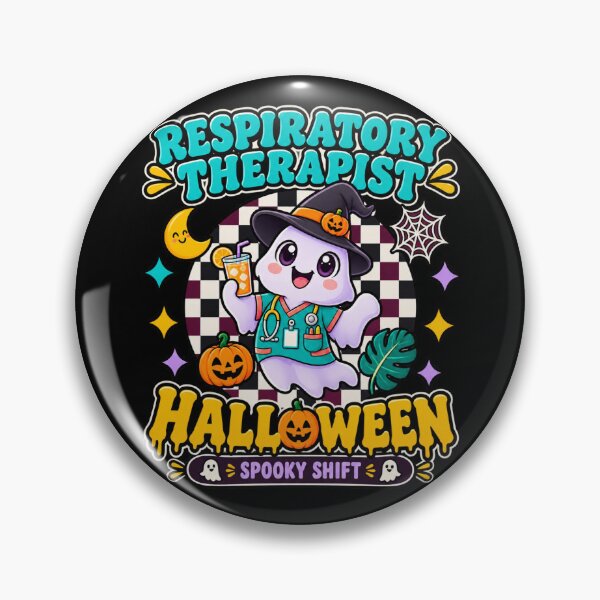 Item preview, Cute Respiratory Therapist Halloween Ghost RT Spooky Shift Checkered Design designed and sold by ClinicalHubs.