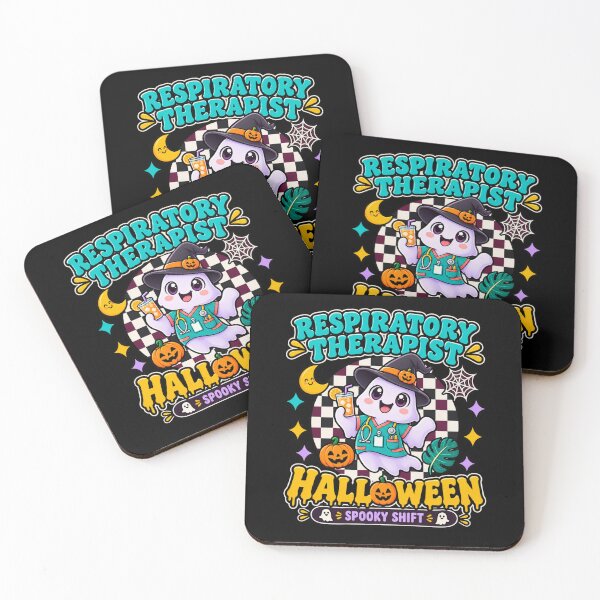 Item preview, Cute Respiratory Therapist Halloween Ghost RT Spooky Shift Checkered Design designed and sold by ClinicalHubs.