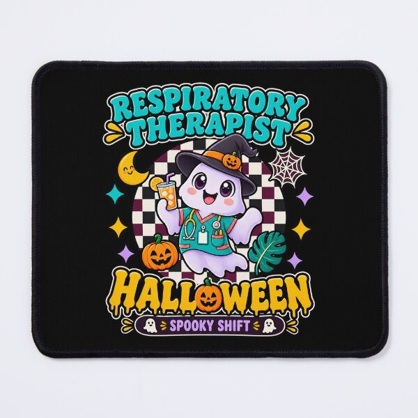 Item preview, Cute Respiratory Therapist Halloween Ghost RT Spooky Shift Checkered Design designed and sold by ClinicalHubs.