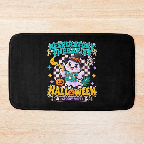 Item preview, Cute Respiratory Therapist Halloween Ghost RT Spooky Shift Checkered Design designed and sold by ClinicalHubs.