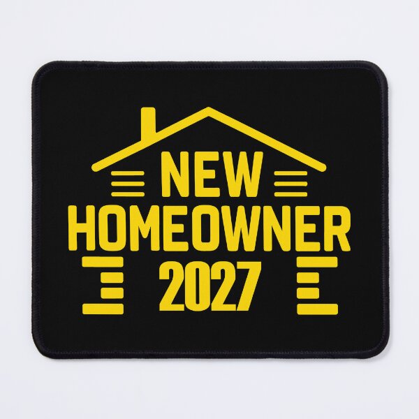 Item preview, New Homeowners 2027 yellow Modern Silhouette designed and sold by EmeraldeaArt.
