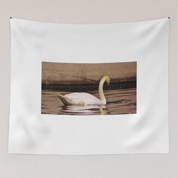 Item preview, Graceful White Swan Grazing in Dark Waters designed and sold by AndreiMarthe.