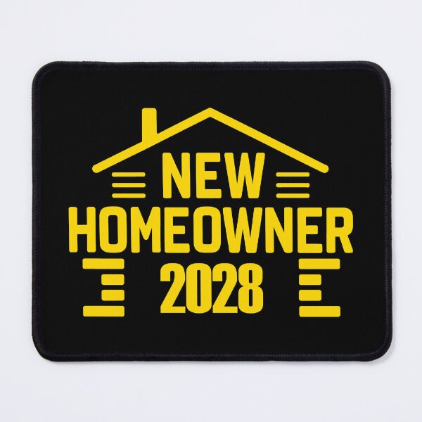 Item preview, New Homeowners 2028 yellow Modern Silhouette designed and sold by EmeraldeaArt.