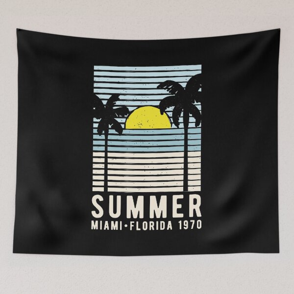 Item preview, Vintage Miami Florida Summer 1970 Beach Palm Trees designed and sold by heedooppod.