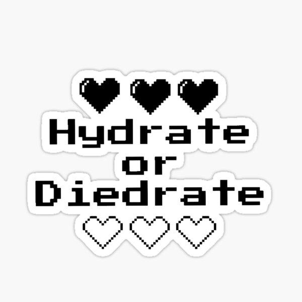 Aperçu de l'œuvre Autocollant Hydrate ou Diedrate, 8 bits créée et vendue par SirenRiley.