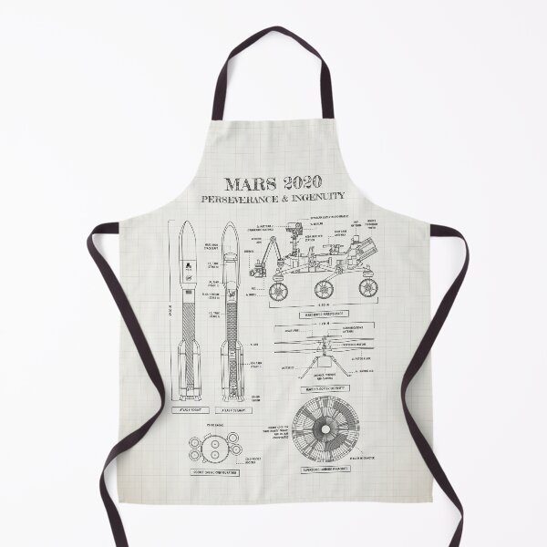 Item preview, NASA Mars 2020. Perseverance and Ingenuity (Ivory Brown Grid) designed and sold by BGALAXY.
