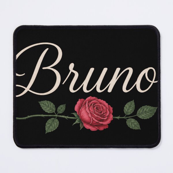 Item preview, Bruno Floral Rose Name Design – Elegant Botanical Script designed and sold by Abigaildixon92.