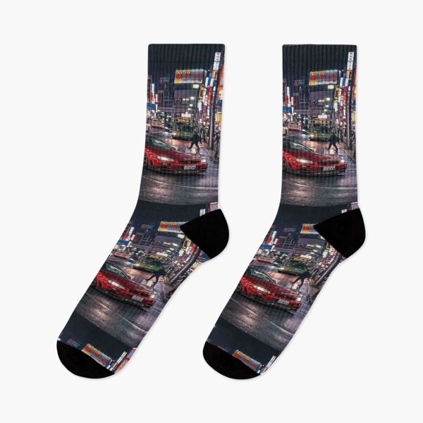 Item preview, Cyberpunk Vibe Red Tuning Car Night City designed and sold by JMAVILA ART.