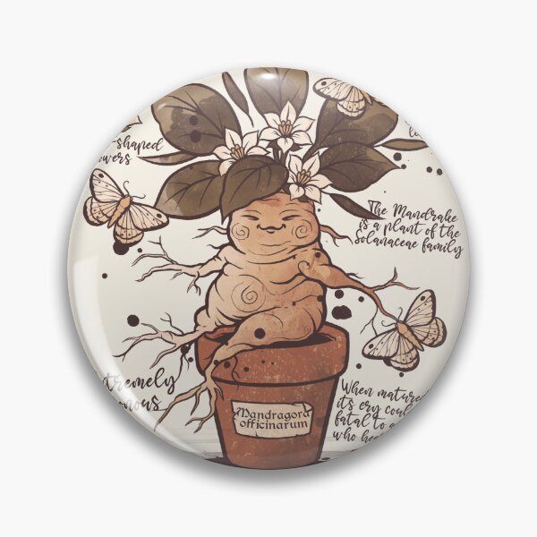 Item preview, Cute Vintage Mandrake Root - Medieval Herbology Botanical Magic Art designed and sold by NemiMakeit.