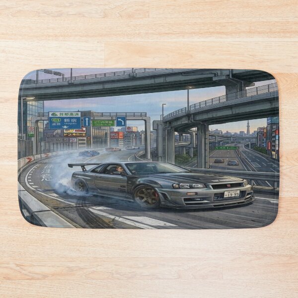 Item preview, Nissan Skyline R34 Tokyo Drift | Ilustration JDM designed and sold by JMAVILA ART.