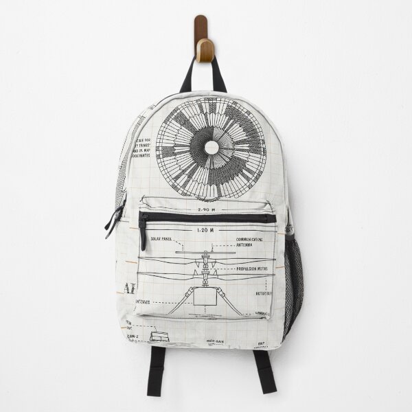 Item preview, NASA Mars 2020. Perseverance and Ingenuity (Ivory Brown Grid. Vertical) designed and sold by BGALAXY.