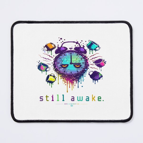 Item preview, Still Awake – Glitch Alarm Clock 3AM Exhaustion Streetwear Graphic designed and sold by ZeroContextCo.