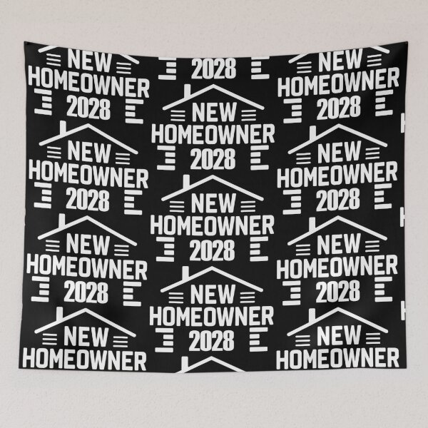 Item preview, New Homeowners 2028 white Modern Silhouette designed and sold by EmeraldeaArt.