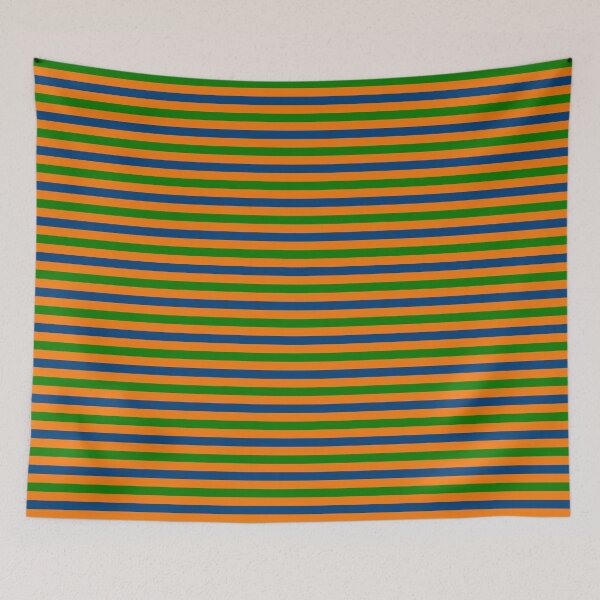 Item preview, Blue and Green Stripes Design Orange  designed and sold by PatternTitan.