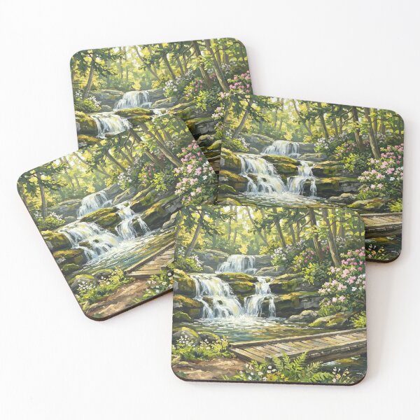 Item preview, Falls Through Old-Growth Forest designed and sold by RedPeaStudio.