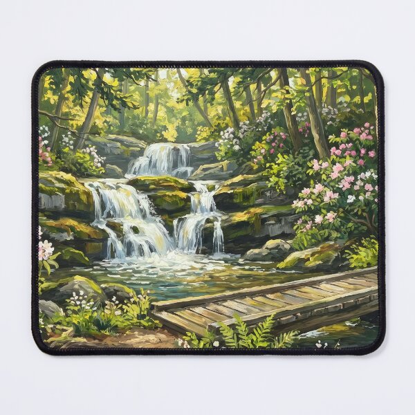 Item preview, Falls Through Old-Growth Forest designed and sold by RedPeaStudio.