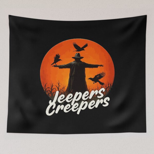 Item preview, Spooky Scarecrow Halloween Crow Moon designed and sold by MichaelKi32145.