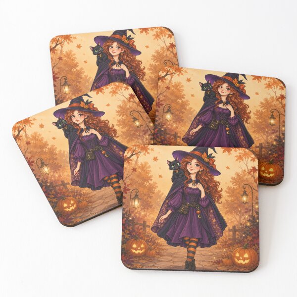 Item preview, Autumn witch on a walk in the woods designed and sold by LilithsDesires.