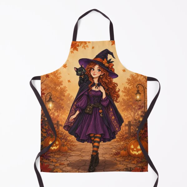 Item preview, Autumn witch on a walk in the woods designed and sold by LilithsDesires.