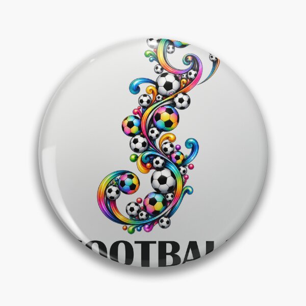Item preview, Rainbow Football Curlicue – Fun Sports Inspired Design designed and sold by annenambiro.