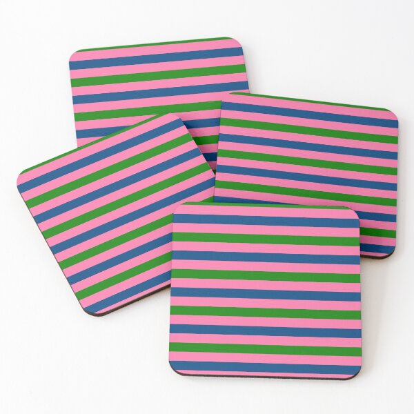 Item preview, Blue and Green Stripes Design Pink designed and sold by PatternTitan.