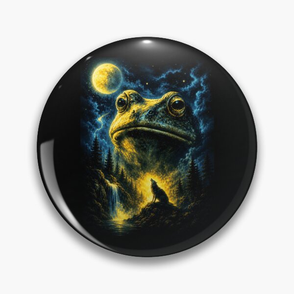 Item preview, Frog Howling To The Moon designed and sold by RosalienNoah.