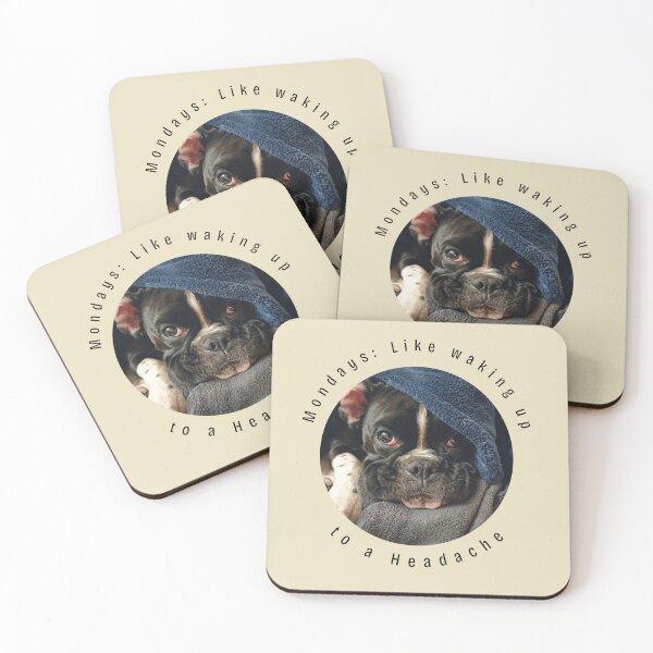 Item preview, Monday Morning: Already a Headache ... Funny Grumpy Boxer designed and sold by AnimalVibes.