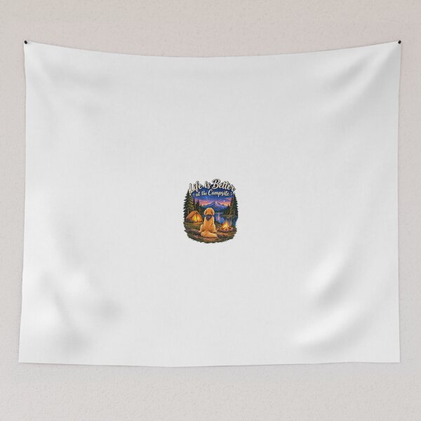 Item preview, Life Is Better at the Campsite Golden Retriever Camping Design designed and sold by Peak Pop Studio..