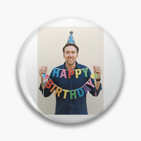 Item preview, Nicolas cage birthday birthday banner gift cake memes happy Funny prank meme  weird  designed and sold by CheeseBlueprint.