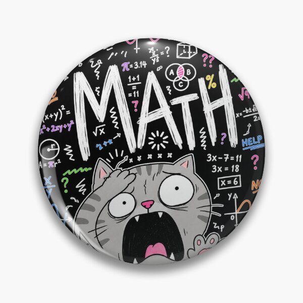 Item preview, Math Cat Panic Funny Mathematics Nerd Cat designed and sold by MonkiFlipp.