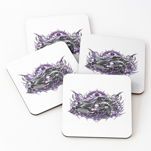 Item preview, Black JDM sports car with purple cyber tribal designed and sold by DJ-Escapism.