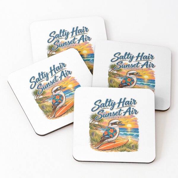 Item preview, Salty Hair Sunset Air Australia Kookaburra Surf Beach Design designed and sold by Peak Pop Studio..