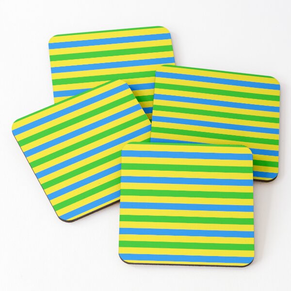 Item preview, Blue and Green Stripes Design Yellow  designed and sold by PatternTitan.
