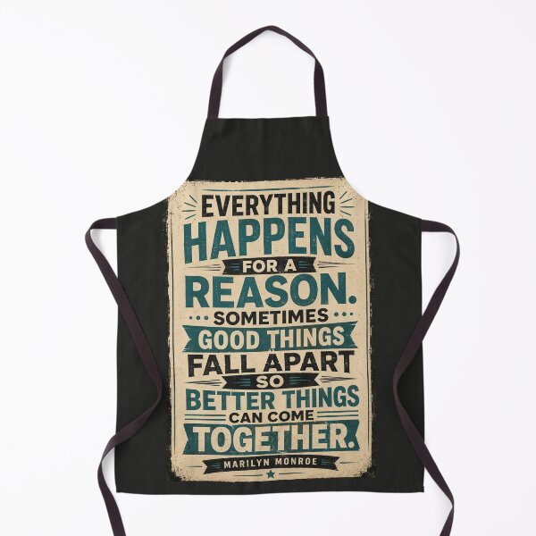 Item preview, Everything Happens For A Reason. Sometimes Good Things Fall Apart So Better Things Can Come Together - Marilyn Monroe designed and sold by Sketch-Shack.