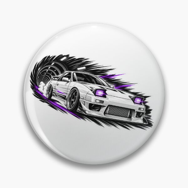 Item preview, White JDM drift car with purple neon designed and sold by DJ-Escapism.