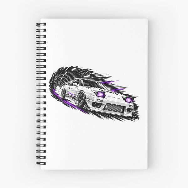 Item preview, White JDM drift car with purple neon designed and sold by DJ-Escapism.