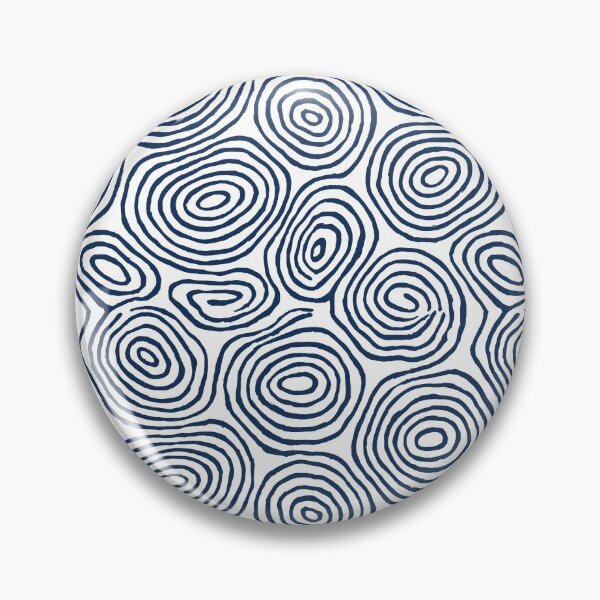 Item preview, Deep Blue Topographic Rings designed and sold by QuietBloom80.