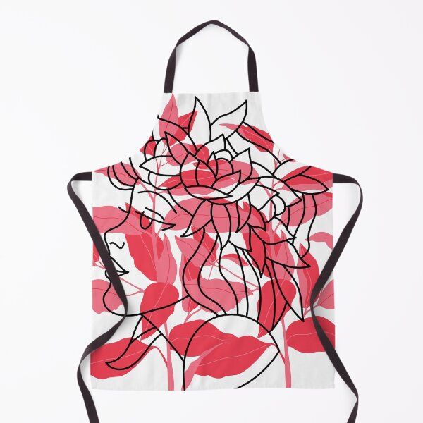 Item preview, Profile of Woman Wrapped in Pink Foliage designed and sold by CocoPeak.