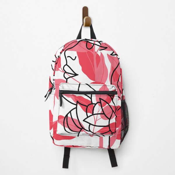 Item preview, Profile of Woman Wrapped in Pink Foliage designed and sold by CocoPeak.