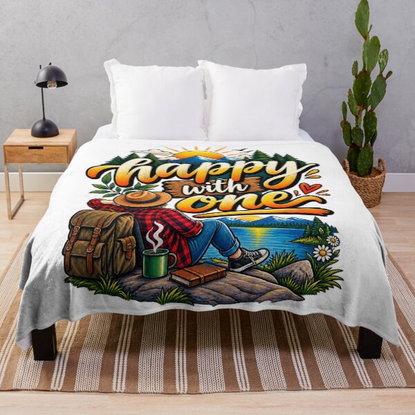 Item preview, Happy With One – Solo Adventure Nature Design designed and sold by Public Nature View Places.