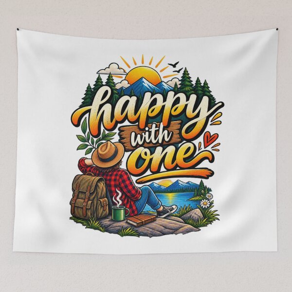 Item preview, Happy With One – Solo Adventure Nature Design designed and sold by Design Sounds Studio.